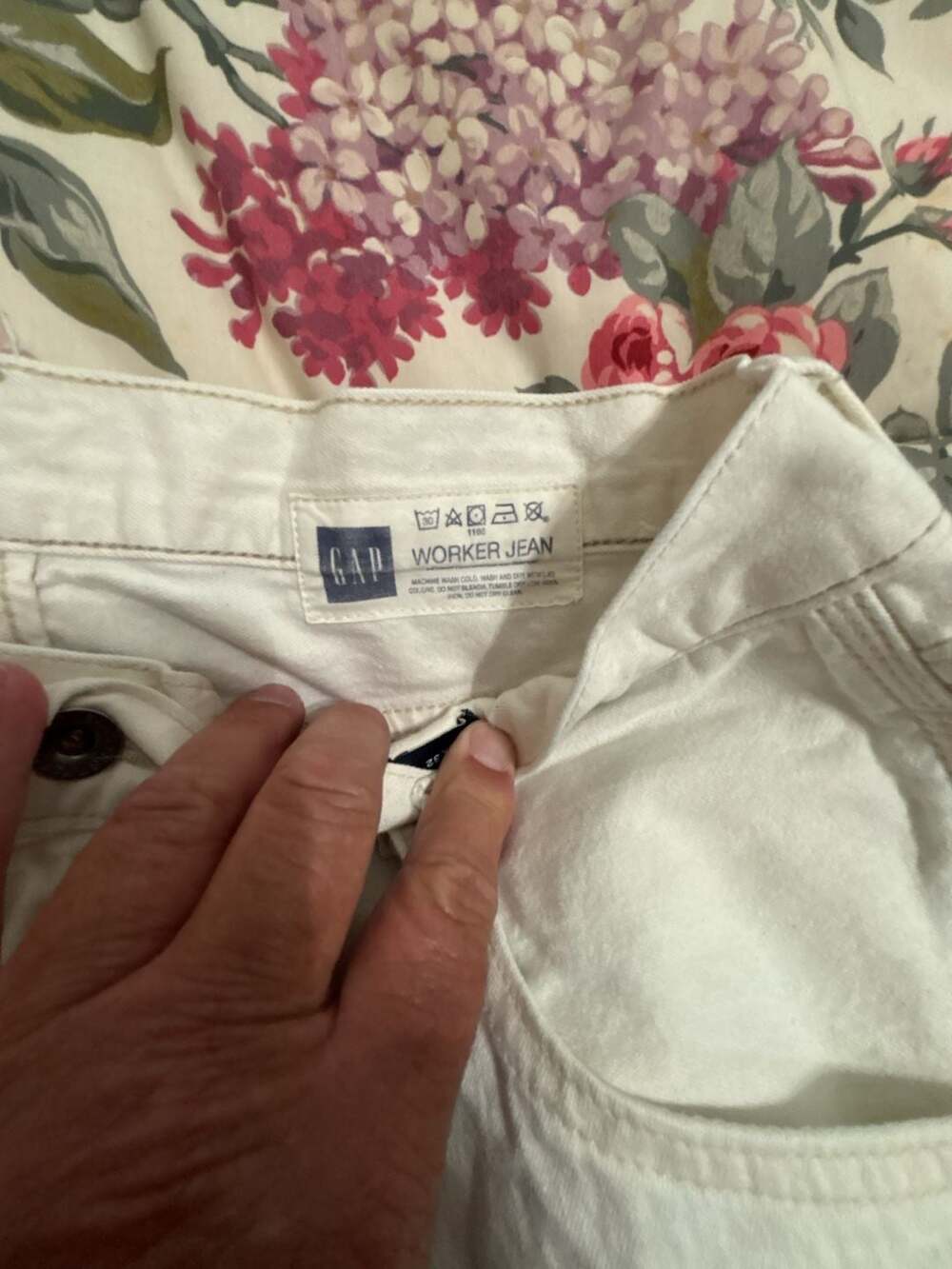 Gap Worker Jean Off-White Denim Pants Size 34x32